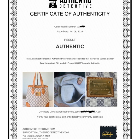 Hampstead PM Bag Damier Azur - Picture 12 of 12